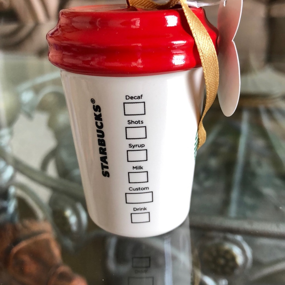 Disney Parks Hollywood Studios Starbucks Mini Tumbler Christmas Ornament - Picture 3 of 8